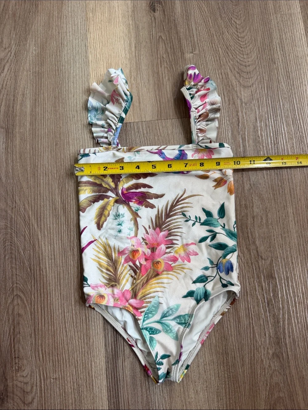 Zimmermann Girl's Tropicana Ruffle One-Piece Swimsuit Size 4